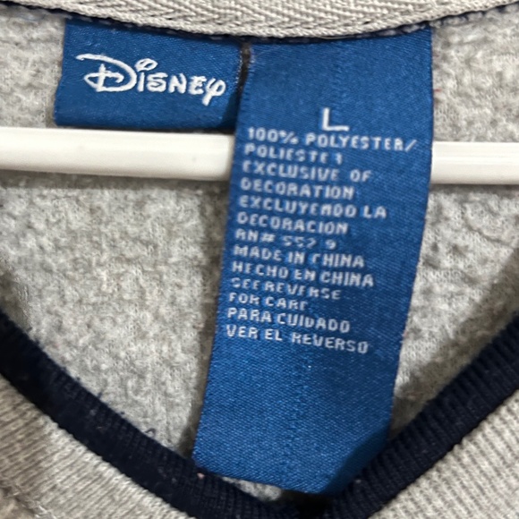 Disney Women’s Gray Multi “High Maintenance” Fall Winter Graphic Sweatshirt Sz-L - Picture 3 of 4